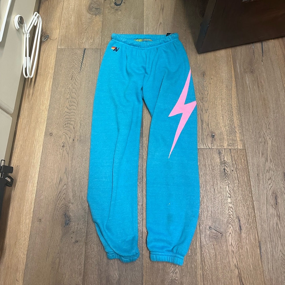 Blue aviator nation sweatpants